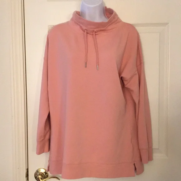 Adorable Pink Cowl Neck Sweatshirt - Picture 1 of 15